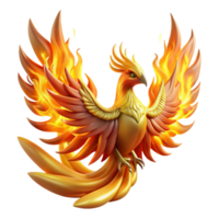 impressive vintage A majestic phoenix rising from a pyre of golden flames, feathers blazing with iridescent colors, art nouveau style, dramatic chiaroscuro lighting high quality png