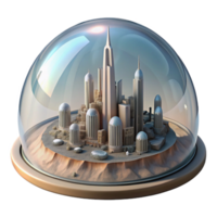 magnificent traditional A futuristic city built within a giant, transparent dome on a desolate alien planet. Soft, daylight lighting. Retrofuturism style exclusive png