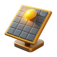 impressive vintage A solar panel array absorbing sunlight, glowing with a warm yellow light, aerial view, environmental technology style professional png