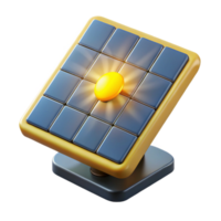 wonderful contemporary A solar panel array absorbing sunlight, glowing with a warm yellow light, aerial view, environmental technology style exclusive png