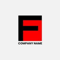 red and black F font vector