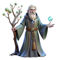 stunning minimalist A wise, old Celtic druid casting a spell in a moonlit grove, intricate knotwork patterns glowing on his robes, ethereal lighting, art nouveau style, authentic png
