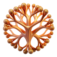 elegant abstract A network of branching, fractal patterns in warm earth tones, resembling the roots of a tree, illuminated by a soft, dappled light. Rendered in an organic, fractal art style 4K png
