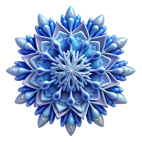 stunning abstract An intricate, fractal pattern resembling a snowflake in shades of blue and white, illuminated by a cool, icy light. Rendered in a delicate, fractal art style premium png