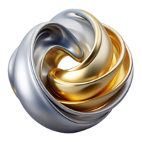 vibrant abstract A fluid, swirling mass of liquid metal, in shades of silver and gold, with a reflective surface and a dynamic, flowing motion original png
