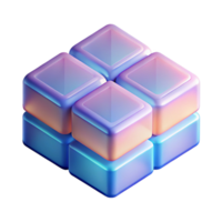 vibrant abstract A field of overlapping, translucent squares, in a gradient of cool colors, with a soft, glowing light and a minimalist, geometric design original png