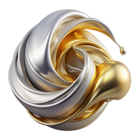 magnificent minimalist A fluid, swirling mass of liquid metal, in shades of silver and gold, with a reflective surface and a dynamic, flowing motion 4K png