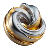 impressive classic A fluid, swirling mass of liquid metal, in shades of silver and gold, with a reflective surface and a dynamic, flowing motion premium png