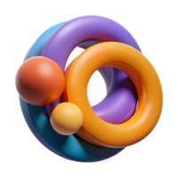 dramatic abstract A dynamic composition of intersecting circles and arcs, in bold, contrasting colors, with a sense of movement and rhythm, rendered in a geometric art style professional png