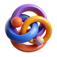 stunning vintage A dynamic composition of intersecting circles and arcs, in bold, contrasting colors, with a sense of movement and rhythm, rendered in a geometric art style high quality png
