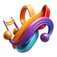 wonderful rustic An abstract representation of music, using flowing, melodic lines and vibrant colors, with a rhythmic, harmonious motion and a classical style high quality png