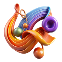 wonderful creative An abstract representation of music, using flowing, melodic lines and vibrant colors, with a rhythmic, harmonious motion and a classical style genuine png
