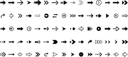 Set of arrows, arrows different. Arrow icons vector