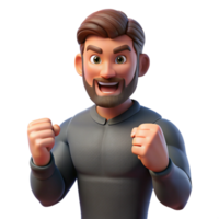 beautiful vintage Portrait of a man with a determined expression and clenched fists, lit by a powerful, heroic light, in a strong, resilient style high quality png