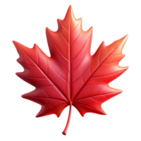 beautiful traditional A single, perfect red maple leaf, backlit by the setting sun, with intricate vein details visible, hyperrealistic style 4K png