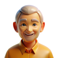 serene contemporary Portrait of an elderly man with wise eyes and a peaceful expression, lit by a golden, nostalgic light, in a reflective, retrospective style exclusive png