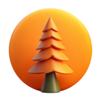 elegant modern A lone pine tree silhouetted against a fiery orange sunset, minimalist style high quality png