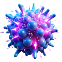 stunning artistic A chaotic explosion of neon pink and electric blue particles, illuminated by pulsating, rhythmic light, in a Synthwave style detailed png