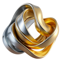 impressive abstract Flowing ribbons of molten gold and silver, illuminated by a warm, ambient light, in an Art Deco style 4K png