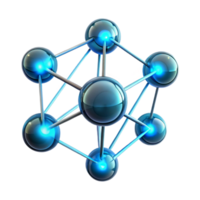 wonderful creative A network of interconnected, glowing orbs, illuminated by a cool, bioluminescent light, in a futuristic style original png