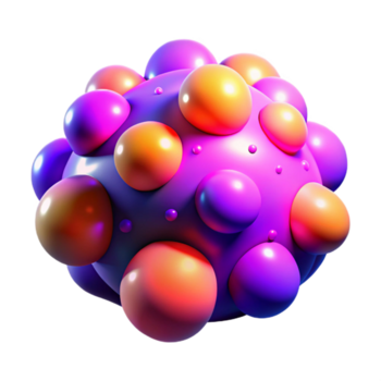 beschwingt klassisch ein Feld von schwimmend, amorph Blobs im beschwingt, kontrastieren Farben, beleuchtet durch ein hell, spielerisch Licht, im ein Pop Kunst Stil hoch Qualität png