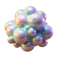 dramatic rustic A cloud of iridescent bubbles floating in zero gravity, illuminated by a soft, pearlescent light, in a whimsical style genuine png