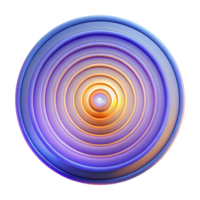 wonderful minimalist A series of concentric circles radiating outwards, illuminated by a pulsating, hypnotic light, in a psychedelic style original png