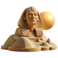 extraordinary creative A stoic sphinx, its enigmatic gaze fixed on the horizon, bathed in the harsh light of the desert sun. Cubist style high resolution png