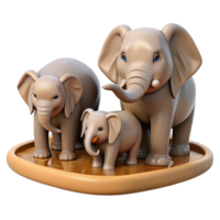 extraordinary abstract A family of elephants bathing in a muddy waterhole, photorealistic rendering, warm afternoon light 4K png