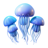 elegant rustic A school of jellyfish gracefully drifting through the ocean, ethereal underwater photography, cool blue light high quality png