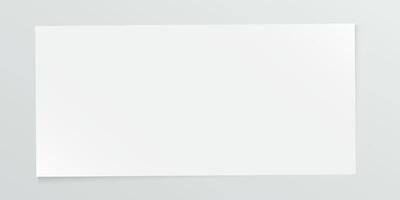 Blank white rectangular paper on light green background graphic illustration. vector