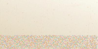 Vanilla cream cake texture background with colorful sprinkles sugar topping graphic illustration have blank space. vector