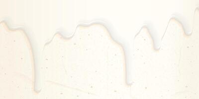 White chocolate melted pouring on vanilla cream cake texture background graphic illustration have blank space. vector