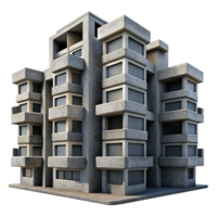 wonderful creative Brutalist concrete apartment block, repetitive geometric patterns, harsh shadows, overcast sky, documentary photography style high resolution png