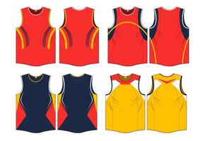 Colorful design variations of running uniform jersey vector