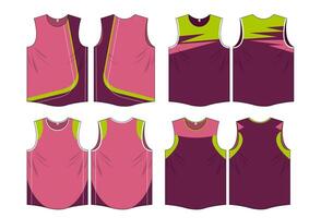 Running uniform jersey template different color combination vector