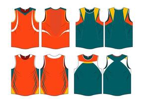 Isolated design of running jersey uniform vector