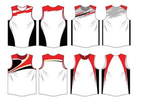 Design template of running uniform apparel front and back vector