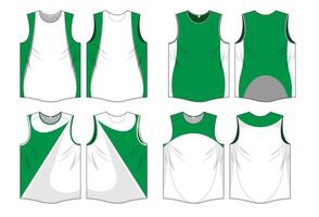 Running jersey template design front and back vector