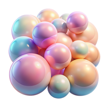 elegante artístico un campo de superposición, translúcido orbes en pastel matices, suavemente pulsante con luz, creando un suave, de ensueño atmósfera, en un impresionista estilo 4k png