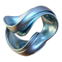 stunning modern A flowing, ribbon-like form made of liquid mercury, reflecting the surrounding environment in a distorted manner, illuminated by a cool, metallic light, in a Futurist style authentic png