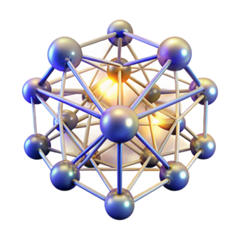 extraordinario minimalista un red de interconectado, brillante líneas y nodos, formando un complejo, similar a una web estructura, iluminado por un pulsante, rítmico luz, en un cibernético estilo alto resolución png