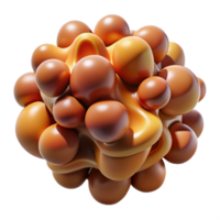 elegant classic A cluster of amorphous, biomorphic shapes in earthy tones, illuminated by a warm, natural light, in an Organic Abstract style professional png