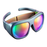 stunning abstract A pair of augmented reality glasses displaying a holographic interface, reflecting the user's eyes, illuminated by ambient light, in a realistic style 4K png