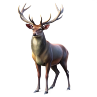 beautiful abstract A majestic stag with large antlers standing in a misty forest. Soft, diffused lighting. Digital painting style authentic png