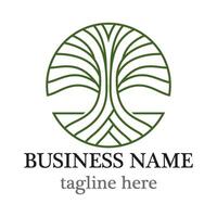 Circular tree logo design vector