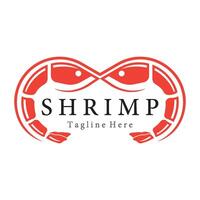 Two shrimp logo design vector