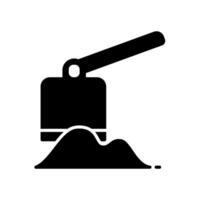 Hoe icon for digging soil for planting vector