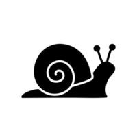 The snail icon is crawling with shell vector