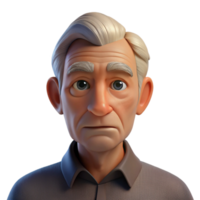 stunning abstract Portrait of an elderly man with deep wrinkles and a thoughtful expression, illuminated by a single overhead light source, hyperrealistic style high resolution png
